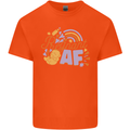 Pregnant AF New Baby Pregnancy Mum Mens Cotton T-Shirt Tee Top Orange