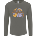 Pregnant AF New Baby Pregnancy Mum Mens Long Sleeve T-Shirt Charcoal