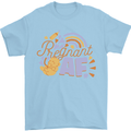 Pregnant AF New Baby Pregnancy Mum Mens T-Shirt 100% Cotton Light Blue