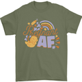 Pregnant AF New Baby Pregnancy Mum Mens T-Shirt 100% Cotton Military Green