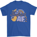Pregnant AF New Baby Pregnancy Mum Mens T-Shirt 100% Cotton Royal Blue