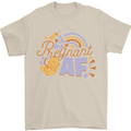 Pregnant AF New Baby Pregnancy Mum Mens T-Shirt 100% Cotton Sand
