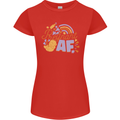 Pregnant AF New Baby Pregnancy Mum Womens Petite Cut T-Shirt Red