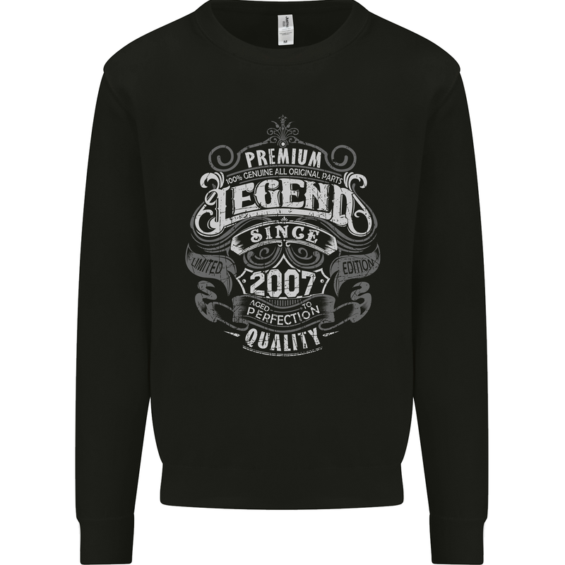Premium Legend 16th Birthday 2007 Mens Sweatshirt Jumper Black