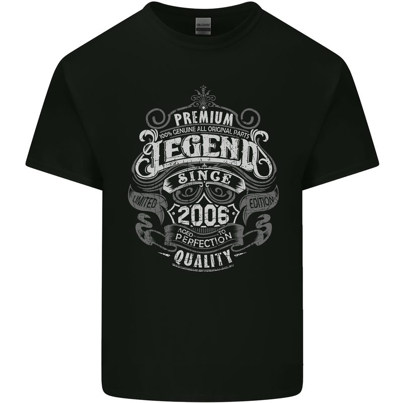 Premium Legend 17th Birthday 2006 Mens Cotton T-Shirt Tee Top Black