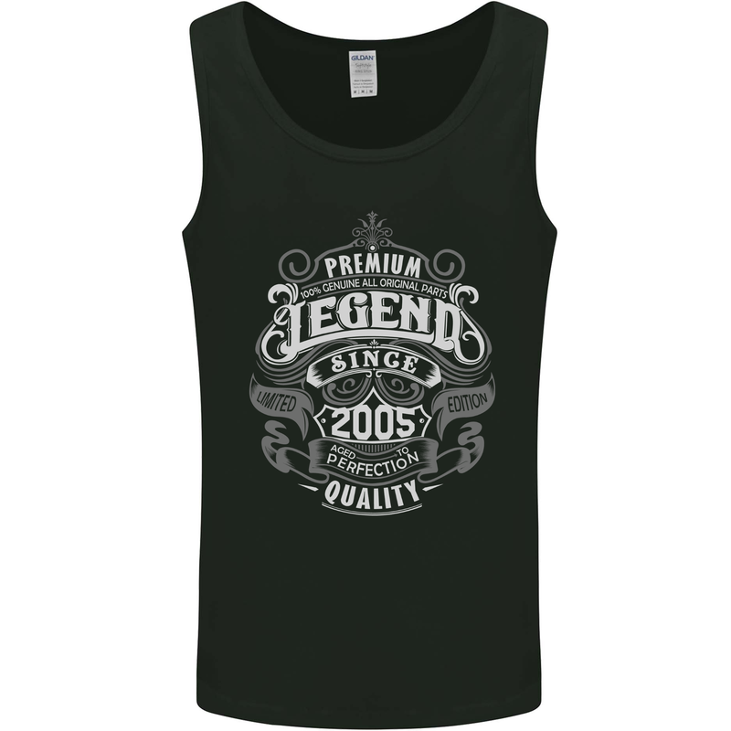 Premium Legend 18th Birthday 2005 Mens Vest Tank Top Black