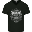 Premium Legend 26th Birthday 1997 Mens V-Neck Cotton T-Shirt Black