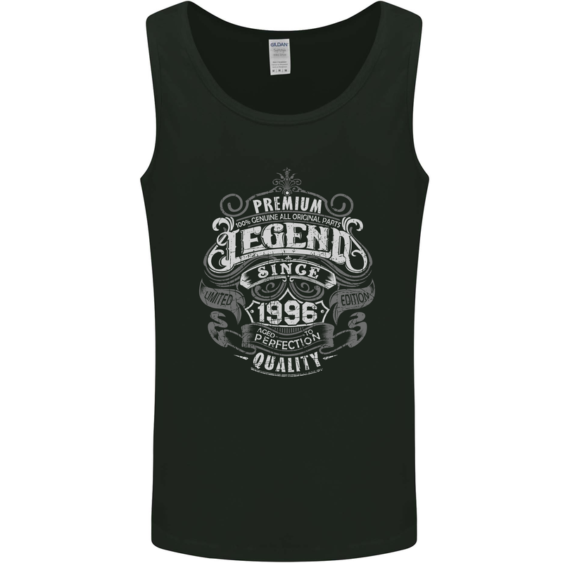 Premium Legend 27th Birthday 1996 Mens Vest Tank Top Black