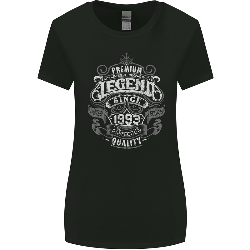 Premium Legend 30th Birthday 1993 Womens Wider Cut T-Shirt Black