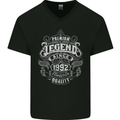 Premium Legend 31st Birthday 1992 Mens V-Neck Cotton T-Shirt Black