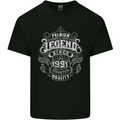 Premium Legend 32nd Birthday 1991 Mens Cotton T-Shirt Tee Top Black
