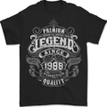 Premium Legend 35th Birthday 1988 Mens T-Shirt 100% Cotton BLACK