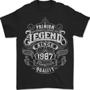 Premium Legend 36th Birthday 1987 Mens T-Shirt 100% Cotton BLACK