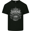Premium Legend 37th Birthday 1986 Mens Cotton T-Shirt Tee Top Black