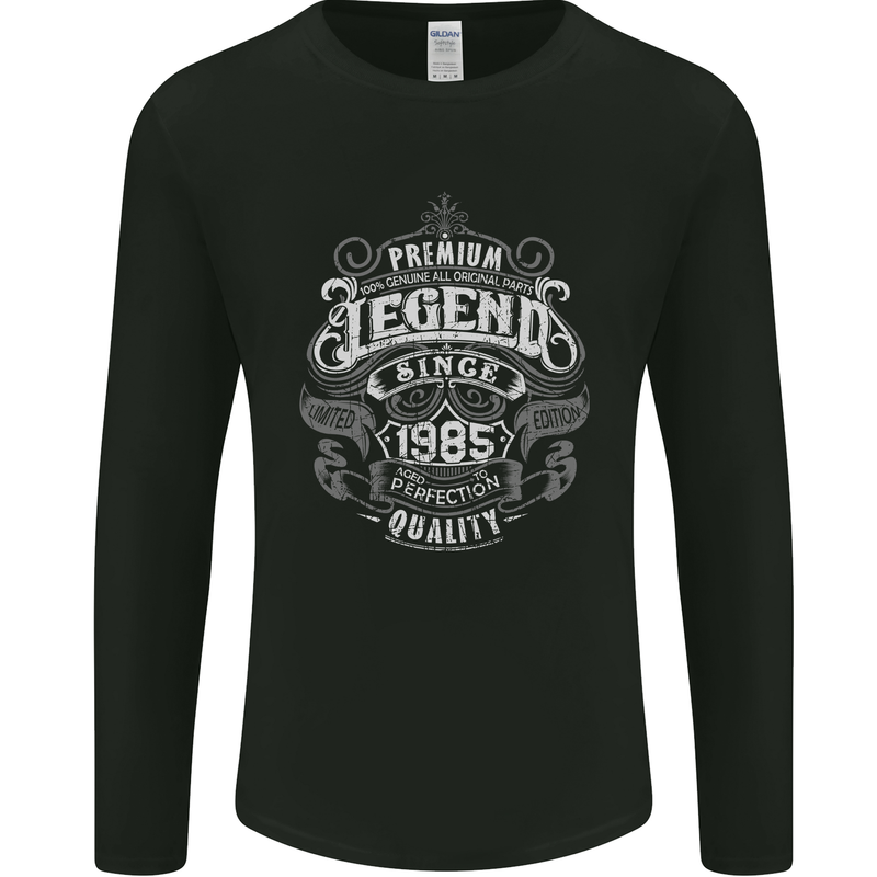 Premium Legend 38th Birthday 1985 Mens Long Sleeve T-Shirt Black