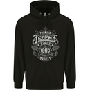 Premium Legend 43rd Birthday 1980 Mens 80% Cotton Hoodie Black