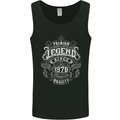 Premium Legend 45th Birthday 1978 Mens Vest Tank Top Black