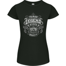 Premium Legend 47th Birthday 1976 Womens Petite Cut T-Shirt Black