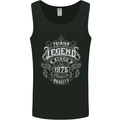 Premium Legend 48th Birthday 1975 Mens Vest Tank Top Black