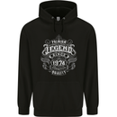 Premium Legend 49th Birthday 1974 Mens 80% Cotton Hoodie Black