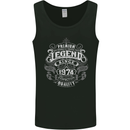 Premium Legend 49th Birthday 1974 Mens Vest Tank Top Black