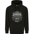 Premium Legend 50th Birthday 1973 Mens 80% Cotton Hoodie Black