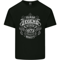 Premium Legend 50th Birthday 1973 Mens Cotton T-Shirt Tee Top Black