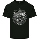 Premium Legend 50th Birthday 1973 Mens Cotton T-Shirt Tee Top Black