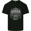 Premium Legend 51st Birthday 1972 Mens Cotton T-Shirt Tee Top Black