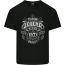 Premium Legend 52nd Birthday 1971 Mens Cotton T-Shirt Tee Top Black