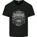 Premium Legend 54th Birthday 1969 Mens V-Neck Cotton T-Shirt Black