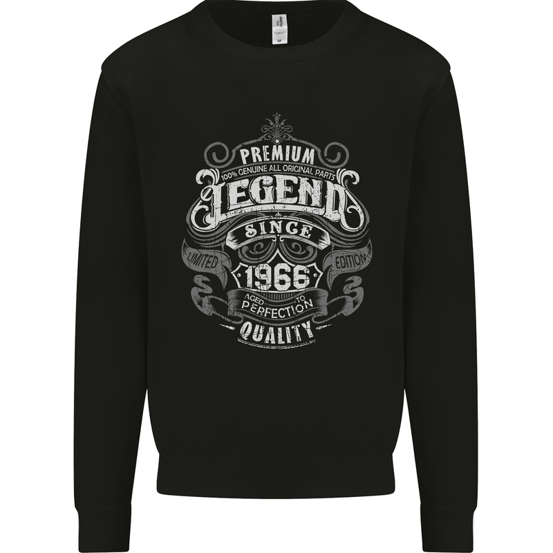 Premium Legend 57th Birthday 1966 Mens Sweatshirt Jumper Black