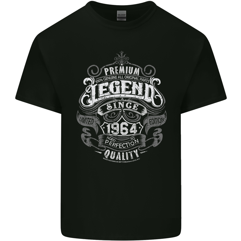 Premium Legend 59th Birthday 1964 Mens Cotton T-Shirt Tee Top Black