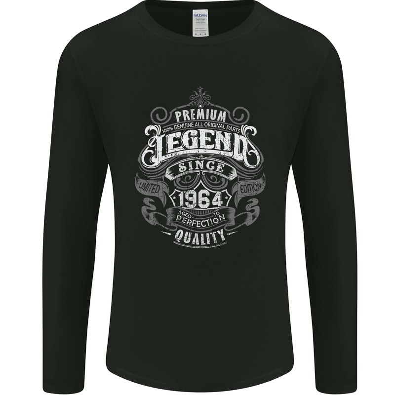 Premium Legend 59th Birthday 1964 Mens Long Sleeve T-Shirt Black