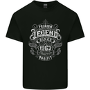Premium Legend 60th Birthday 1963 Mens Cotton T-Shirt Tee Top Black