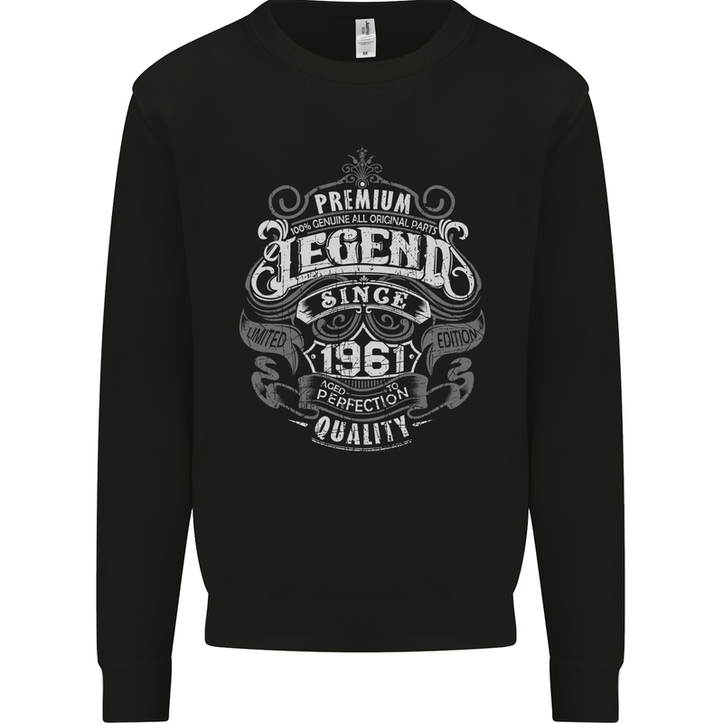 Premium Legend 62nd Birthday 1961 Mens Sweatshirt Jumper Black