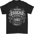 Premium Legend 63rd Birthday 1960 Mens T-Shirt 100% Cotton BLACK