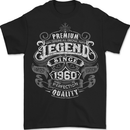 Premium Legend 63rd Birthday 1960 Mens T-Shirt 100% Cotton BLACK