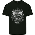 Premium Legend 66th Birthday 1957 Mens Cotton T-Shirt Tee Top Black