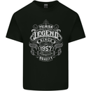 Premium Legend 66th Birthday 1957 Mens Cotton T-Shirt Tee Top Black