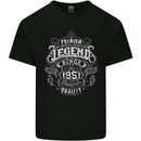 Premium Legend 72nd Birthday 1951 Mens Cotton T-Shirt Tee Top Black