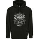 Premium Legend 74th Birthday 1949 Mens 80% Cotton Hoodie Black