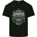 Premium Legend 76th Birthday 1947 Mens Cotton T-Shirt Tee Top Black