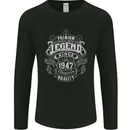 Premium Legend 76th Birthday 1947 Mens Long Sleeve T-Shirt Black