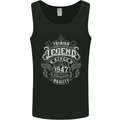 Premium Legend 76th Birthday 1947 Mens Vest Tank Top Black