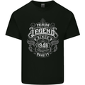 Premium Legend 77th Birthday 1946 Mens Cotton T-Shirt Tee Top Black