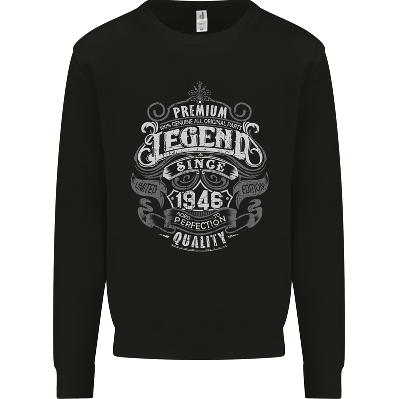 Premium Legend 77th Birthday 1946 Mens Sweatshirt Jumper Black