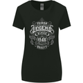 Premium Legend 77th Birthday 1946 Womens Wider Cut T-Shirt Black