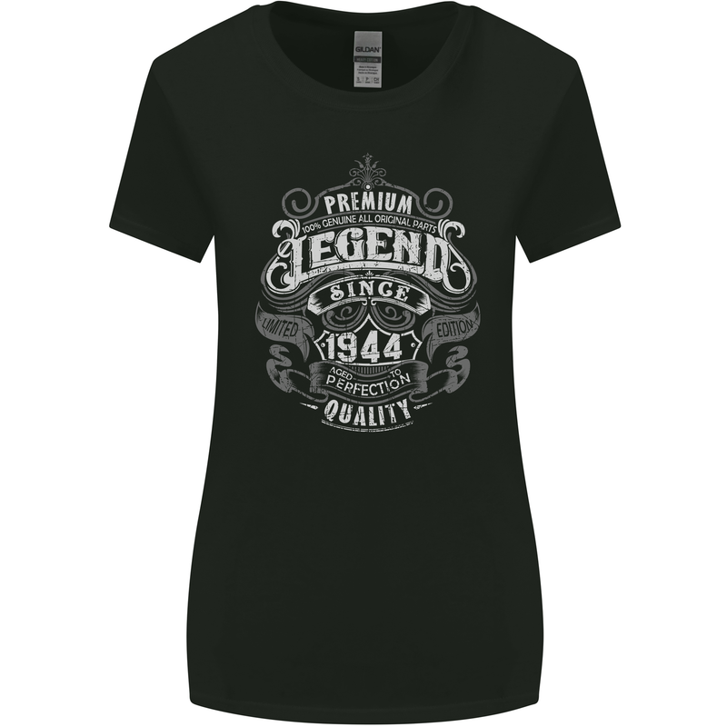 Premium Legend 79th Birthday 1944 Womens Wider Cut T-Shirt Black