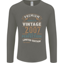 Premium Vintage 16th Birthday 2007 Mens Long Sleeve T-Shirt Charcoal